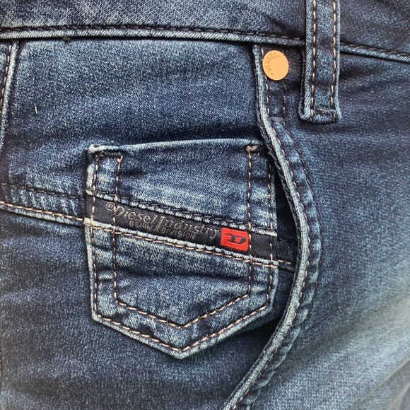 Diesel jeans blue boyfriend cut oversized high waist tight at the bottom part - Picture 3 of 12